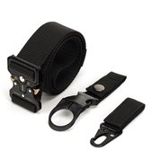 Usta - Werkriem met clips- Rigger belt - Tactical belt - Veiligheidsriem - Verstelbaar - 125 CM - Quick Release - Zwart