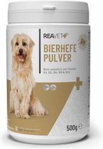 ReaVET - Biergist poeder voor Honden, Katten & Paarden - 100% natuurlijk en puur - Voor een glanzende, sterke vacht en vitale huid - 500g