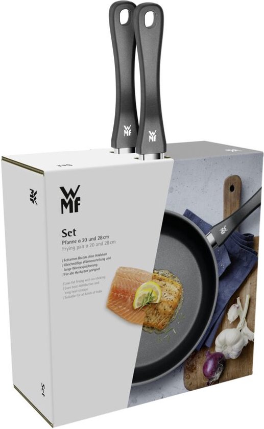 WMF Durado Keramische Grillpan 28 cm, TransTherm universele bodem, Cromargan, Alle Warmtebronnen incl. Inductie, Ovenbestendig, Brede Schenkrand