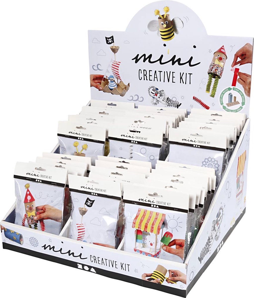 Display met Creative mini kits, 60 set/ 1 doos