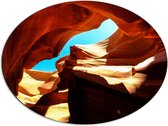 WallClassics - Dibond Ovaal - Antelope Canyon - 68x51 cm Foto op Ovaal (Met Ophangsysteem)