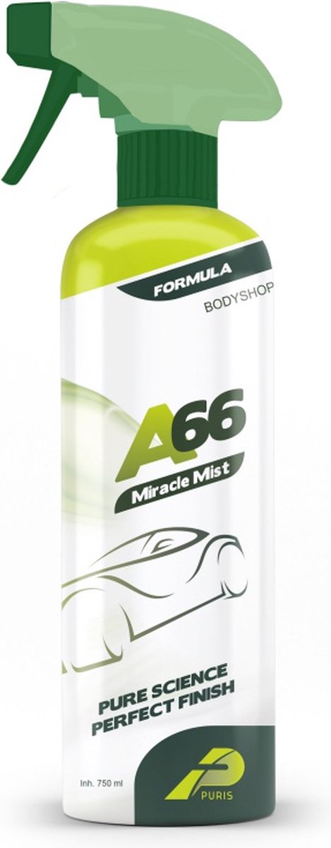 Puris A66 Miracle Mist - Glansspray/Showroomspray - Superpopulair - quick detailer - auto, motor en fiets
