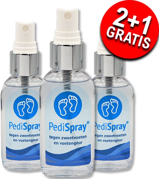 PediSpray® - Voetspray tegen Zweetvoeten, Stinkvoeten & Stinkende schoenen  2+1 Gratis... | bol