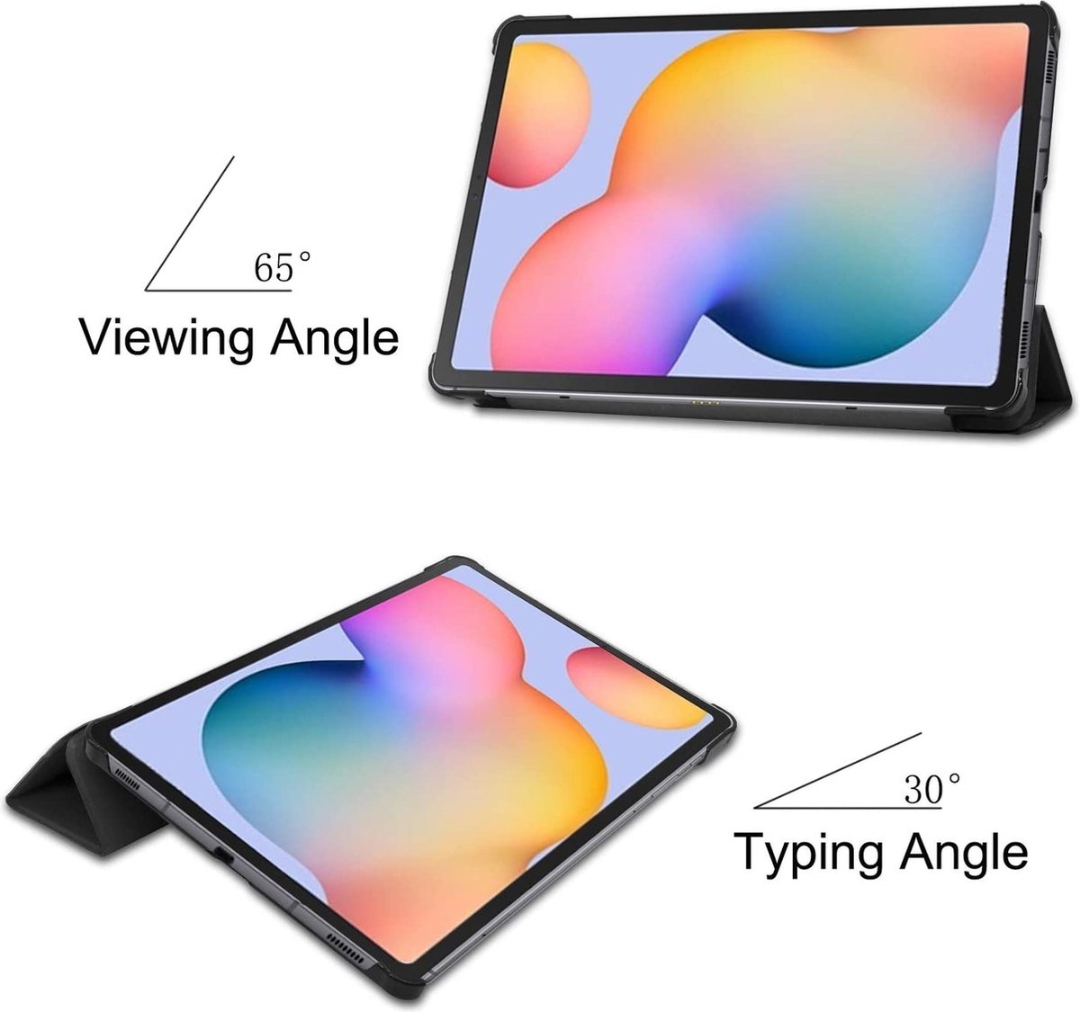 Samsung Tab S6 Lite Hoes Gold Smart cover Samsung Galaxy Tab S6 Lite