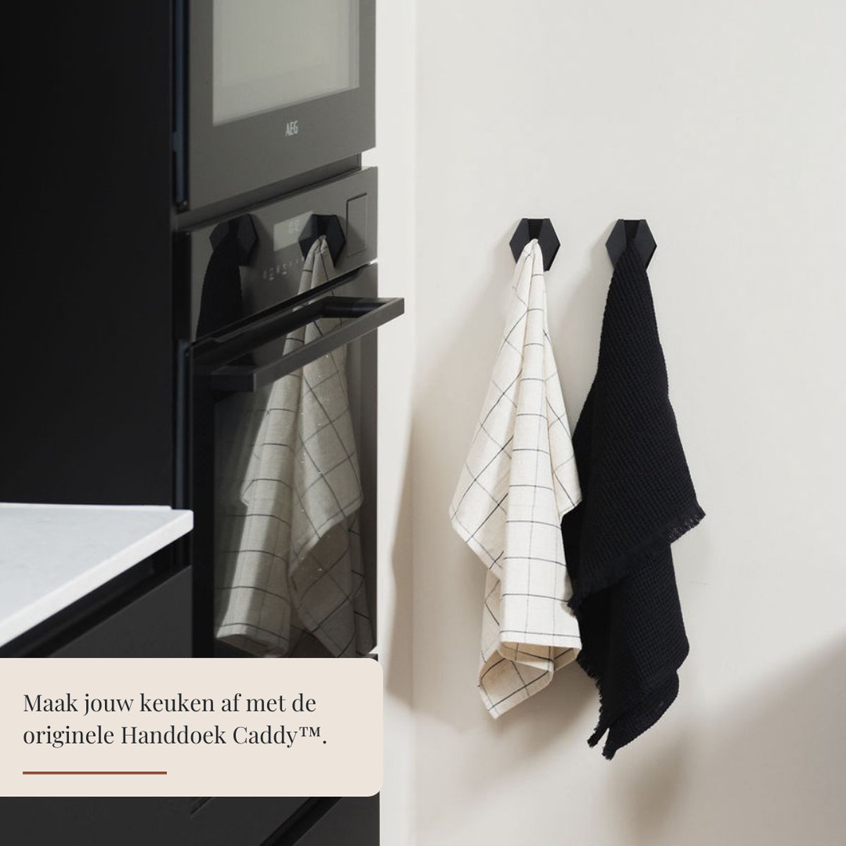 Kitchen Lab Co.® Handdoek Caddy Handdoek Haakjes Zelfklevend 2