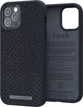 Njord byELEMENTS iPhone 12/12 Pro hoesje - Zalm Leder Case - Grijs