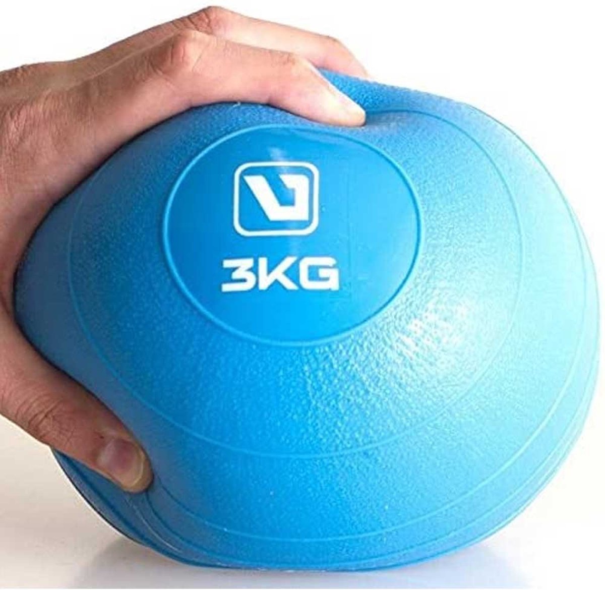 LiveUp Weight Ball fitness bal soft 3 KG Blauw