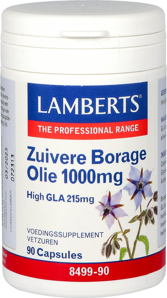 Goedkoopste Lamberts Borageolie starflower 1000mg 90 Vegetarische capsules