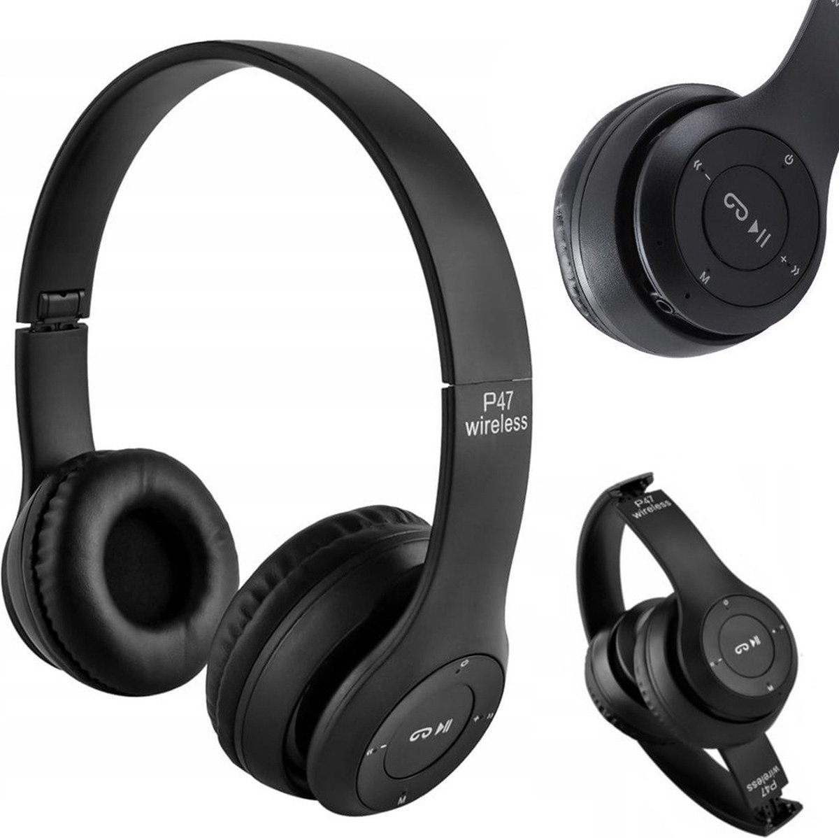 Verk Group® Draadloze On-Ear Koptelefoon - Bluetooth - Zwart.