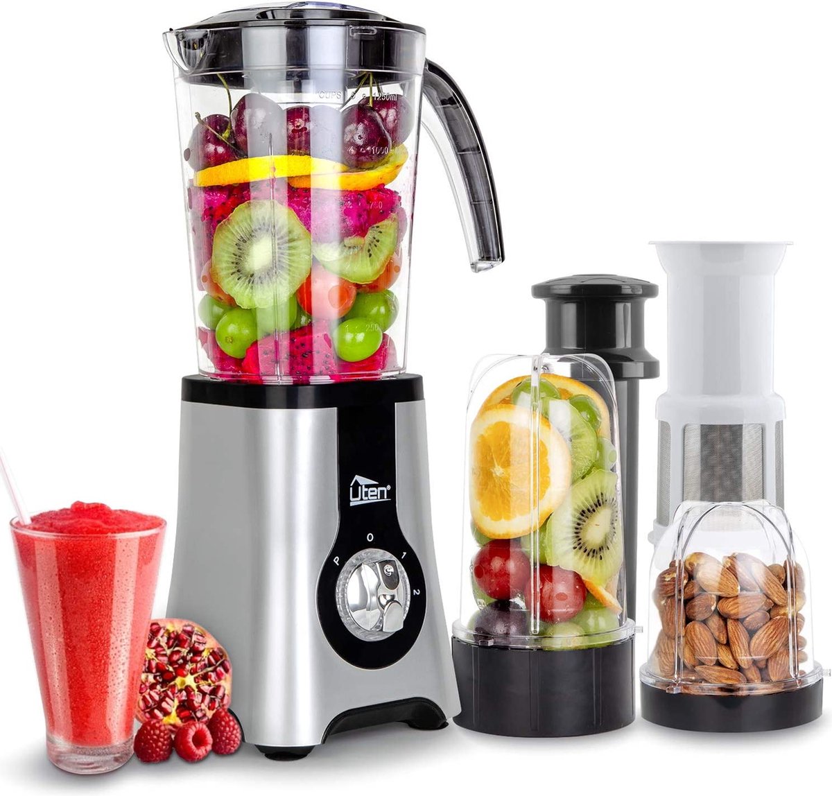 UTEN Blender Mixeur Mélangeur Multifonction, Smoothie Maker 1.25L