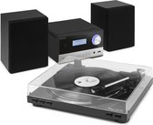 Ensemble stéréo Audizio avec lecteur CD et radio (FM et DAB), tourne-disque, Bluetooth et MP3 - 50W