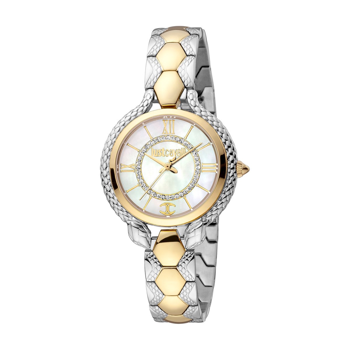Just Cavalli Damen-Uhren Analog Quarz One Size Bicolor, Gold 32019806