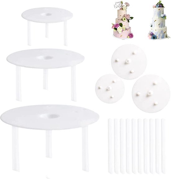 Witte taartstandaard voor het elegant presenteren van taarten en