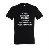 T-shirt 18 jaren, 216 maanden | XXL | Zwart