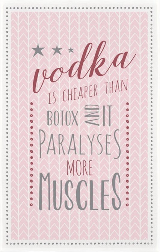 Theedoek Vodka is cheaper 48x76cm