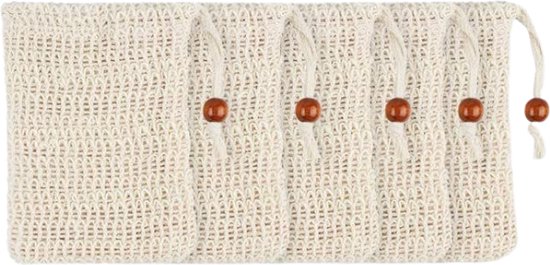 XYZ Goods - Pochette à savon - Porte-savon - Pochette à barre de savon - Pochette à barre de Shampooing - 100 % sans plastique et naturel - Set de 5