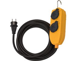 Brennenstuhl Verlengsnoer IP54 met Powerblock 4-vouding 10m zwart H05RR-F 3G1,5 *FR/BE*