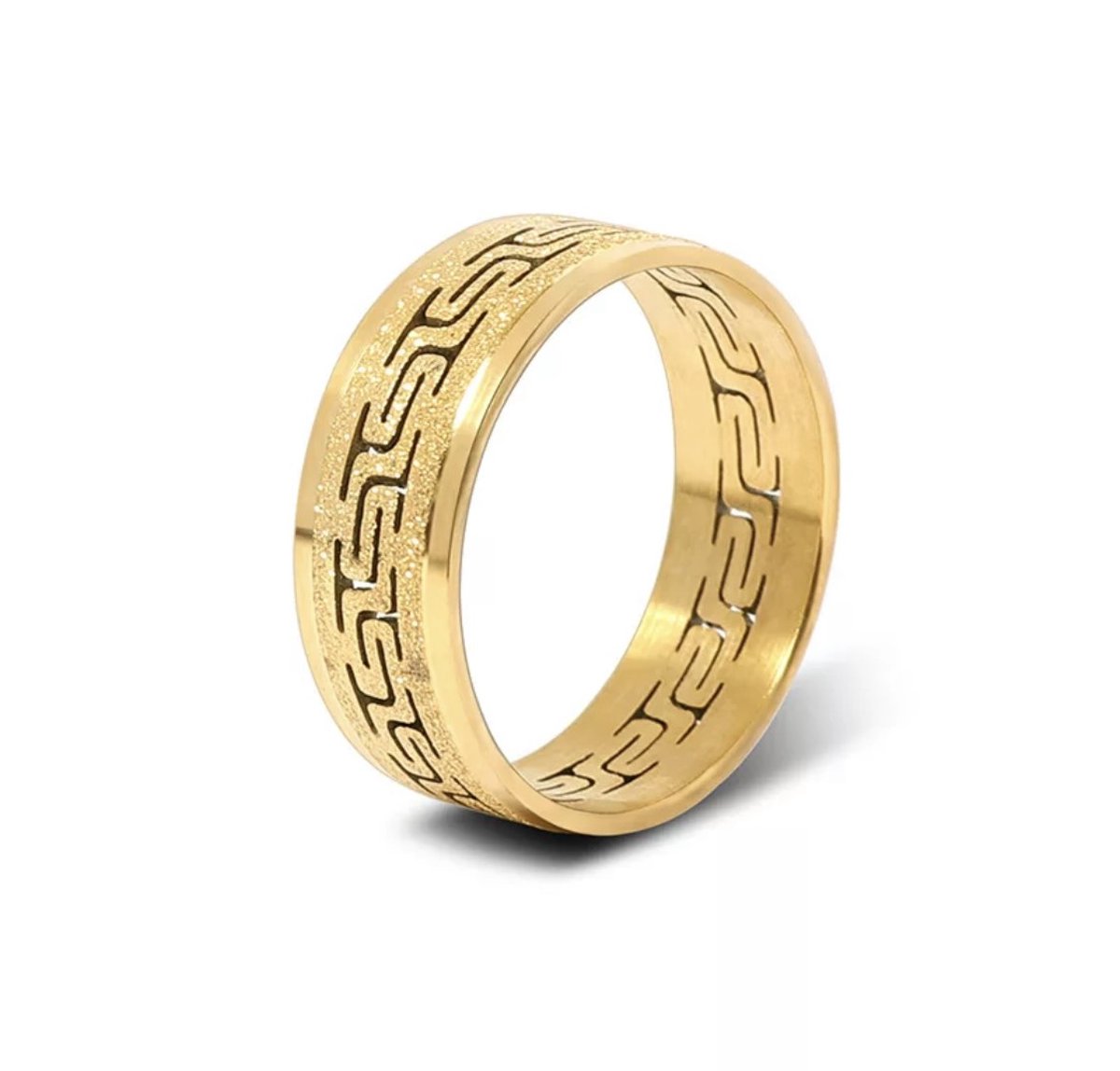 Soraro Frozen Ring | Goud | Ringen Vrouw | 19mm | Ring Vrouwen | Vrouwen Cadeau | Sinterklaas | Valentijn | Valentijnscadeau