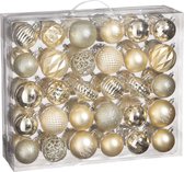 Set de boules de Boules de Noël en plastique House of Seasons - 60 pièces - Ø7 cm - Champagne