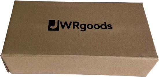Boîte en carton marron avec le logo noir JWRgoods.