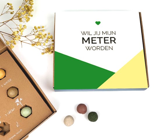 Flower bombs - Gift meter - géométrique - tu veux être ma marraine ?