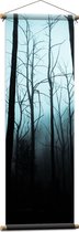WallClassics - Affiche Textile - Forêt Sombre - 40x120 cm Photo sur Textile
