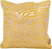 Yellow Tiger Kussenhoes | Jacquard / Polyester | 45 x 45 cm | Goud / Geel