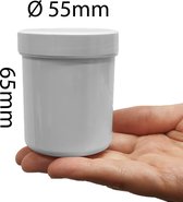 Pots en plastique avec couvercle - 125 ml - 5 pièces - Petits pots de voyage rechargeables - Pot cosmétique - Pots vides - Pot à crème