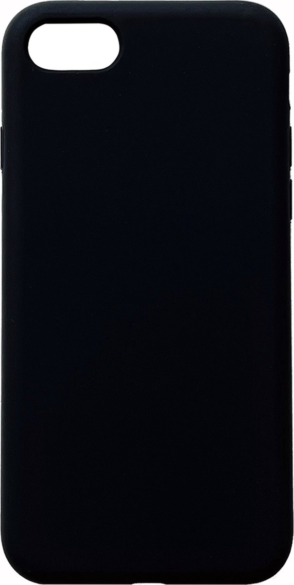 Casemania Hoesje Geschikt voor Apple iPhone 7/8 - Zwart - Liquid Siliconen Back Cover