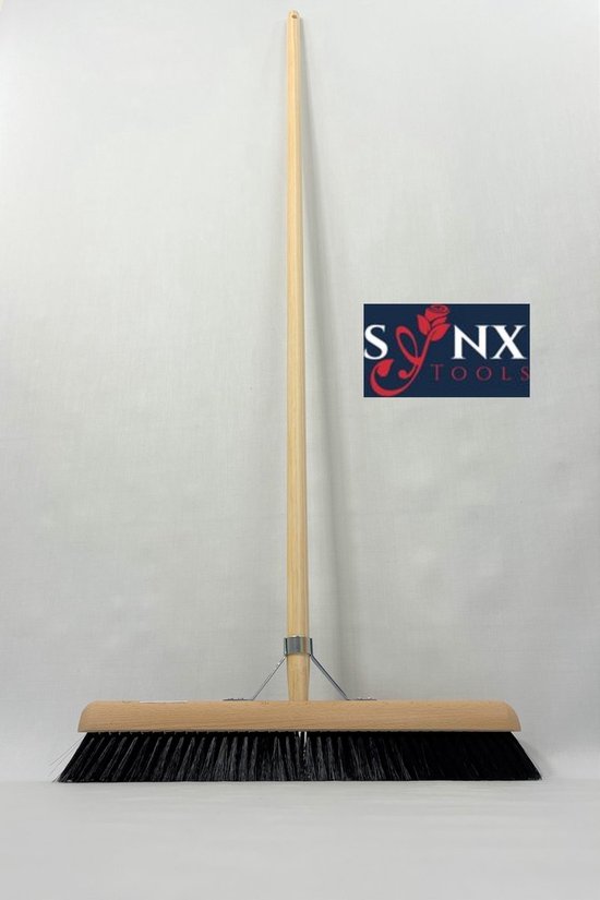 Synx Tools Zaalveger 50cm - Paardenhaar / Kamerveger - Zachte bezem 50 cm - Bezemsteel - Veger schoonmaken - Bezems Binnen - Bezem zacht met Steel 160 cm — afbeelding 2