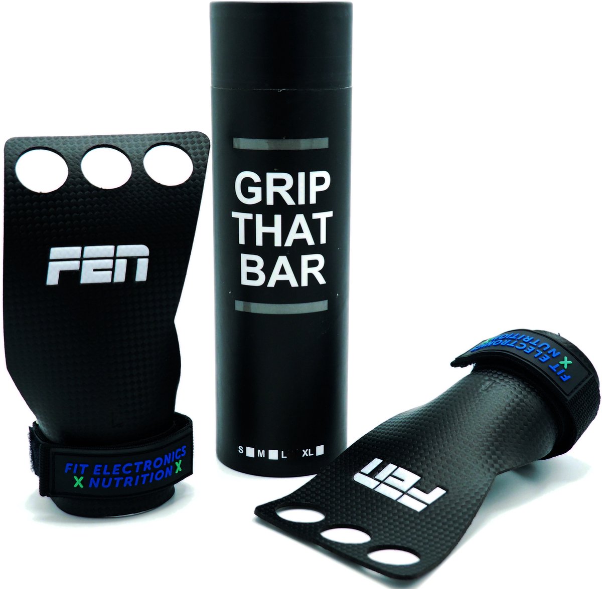 Fen Crossfit Carbon grips – Geschikt voor CrossFit, Fitness, Gymnastics & Turnen – Zwart- Maat XXL