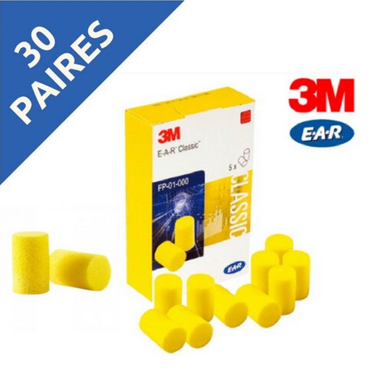 Goedkoopste Schuim oordopjes 3M EAR Klassiek, 30 Paar