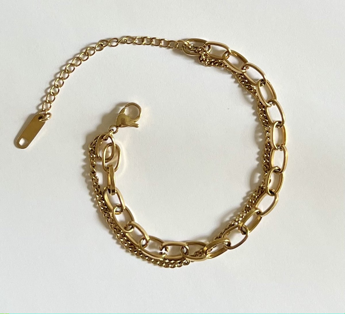 Marie-Lin Jewelry - schakelarmband - roestvrijstaal - goudkleurig