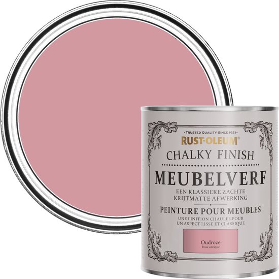 Foto: Rust oleum roze chalky finish meubelverf oudroze 750ml