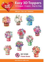 Hearty crafts easy 3D toppers Bloempotten