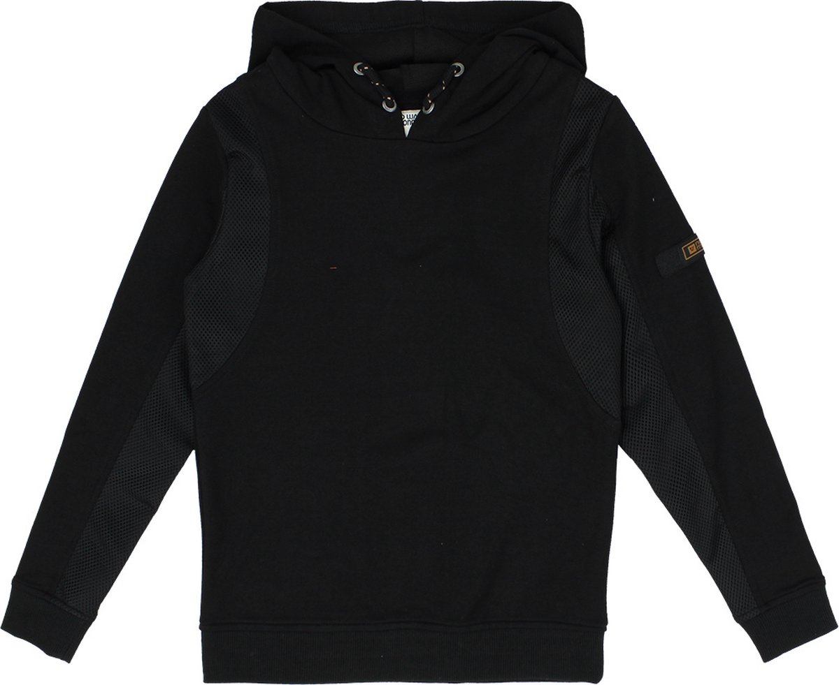 No Way Monday jongens trui met capuchon Black- Maat 110