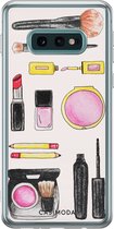 Casimoda® hoesje - Geschikt voor Samsung S10e - Make Up - Backcover - Siliconen/TPU - Multi