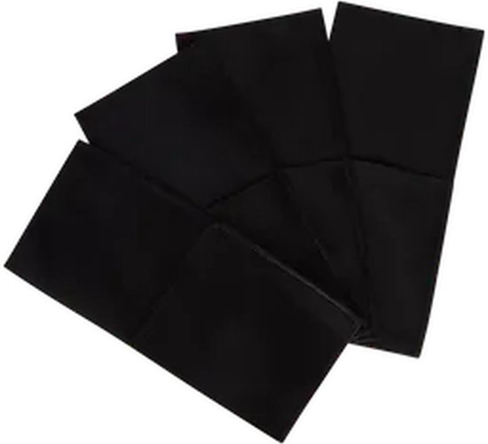 Foto: Luxe velvet bestekhouders joshua zwart polyester 4 stuks rechthoek hotel kwaliteit kersttip kerstcadeau kerst black friday