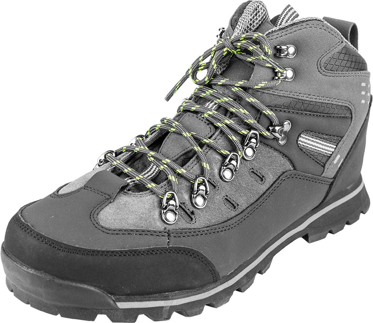 Donkergrijs groene ronde schoenveters voor werkschoenen | Lengte: 230cm | Dikte: 4,5mm