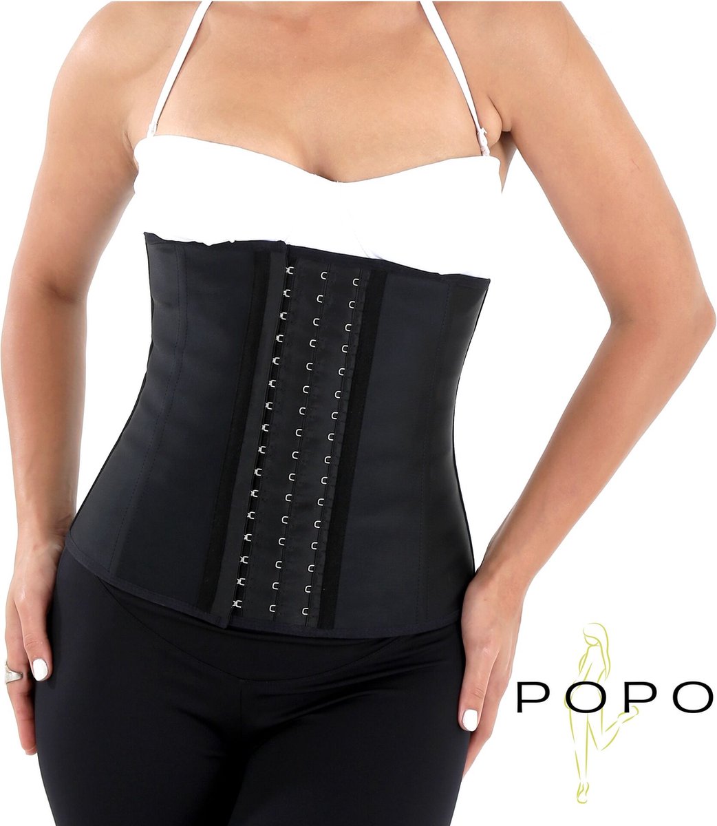 Goedkoopste POPO Latex Waist Trainer - Zwart