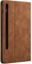 Casemania Hoes Geschikt voor Samsung Galaxy Tab S8 Sienna Brown - Book Cover