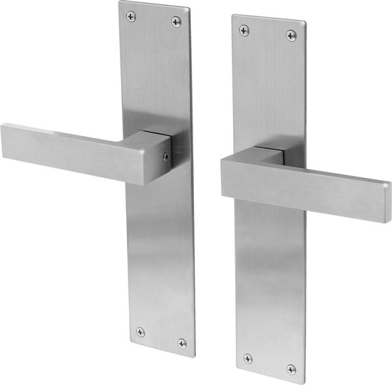 Lavuzo Trapini RVS op blind schild - Deurklink RVS