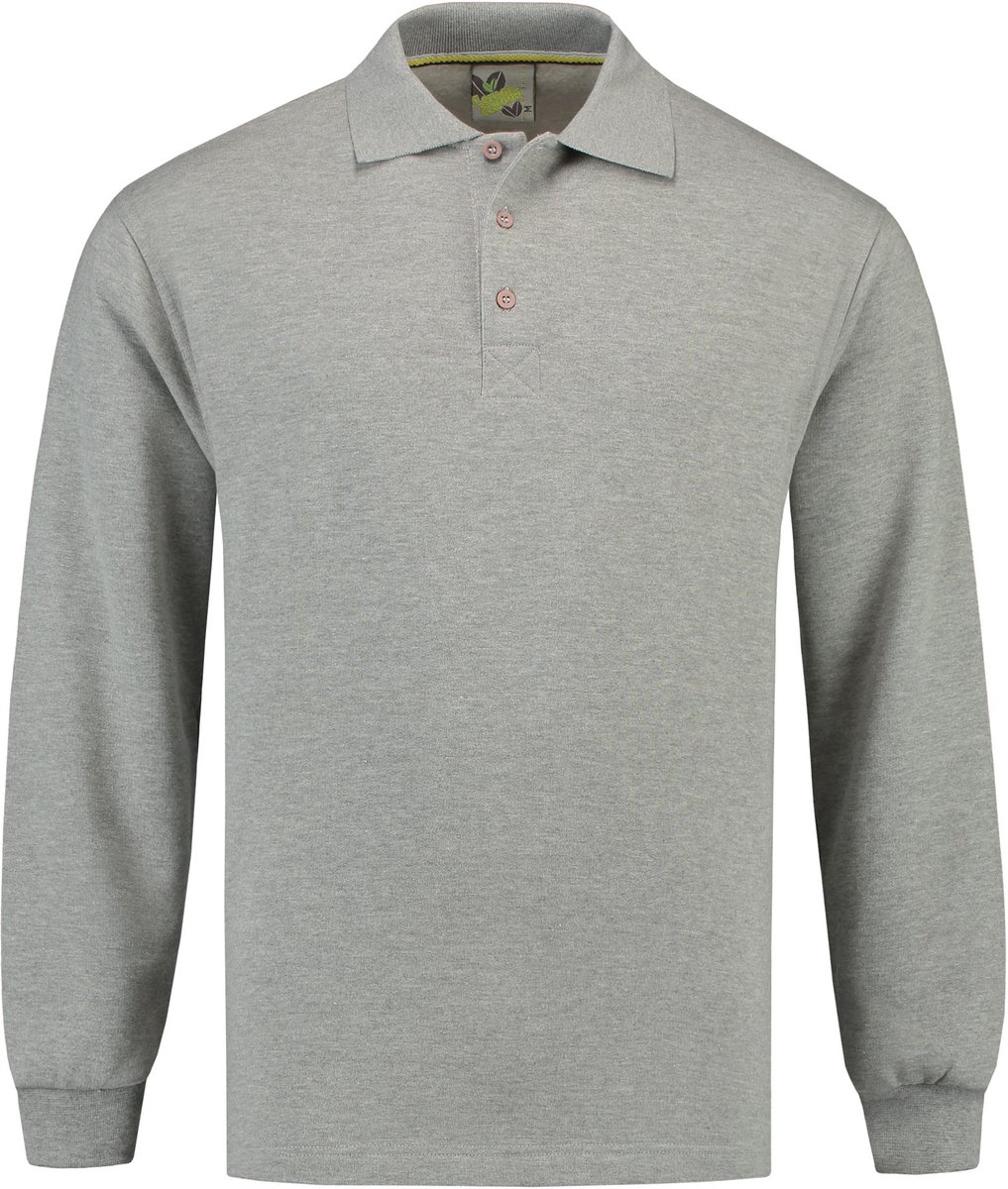 Lemon & Soda Lem3213 L&s Sweater Polo Open Hem Grey Heather M Him Grey Heather M HIM