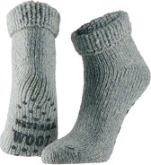 Wollen huis sokken anti-slip voor meisjes lichtblauw maat 23-26