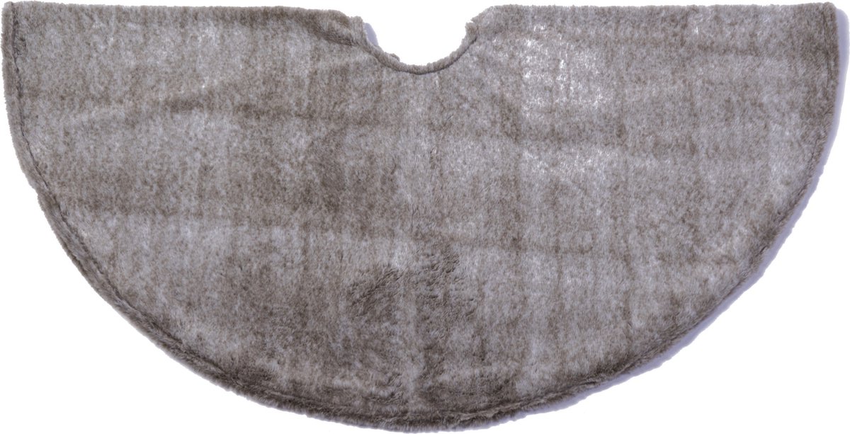 Anna's Collection Kerstboomrok - 120 cm - taupe - imitatiebont - kerstversiering