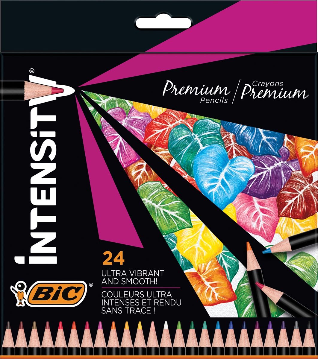 Bic crayon aquarelle Intensity, étui de 12 pièces