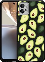 Motorola Moto G32 Hoesje Zwart Avocado's - Designed by Cazy