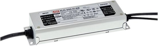 Mean Well XLG-200-H-A LED-driver Constant vermogen 200 W 3500 - 5550 mA 27 - 56 V/DC Geschikt voor meubels, Outdoor, PF