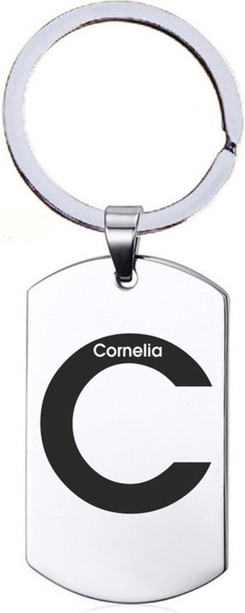 Naamkado - Cornelia - RVS Sleutelhanger
