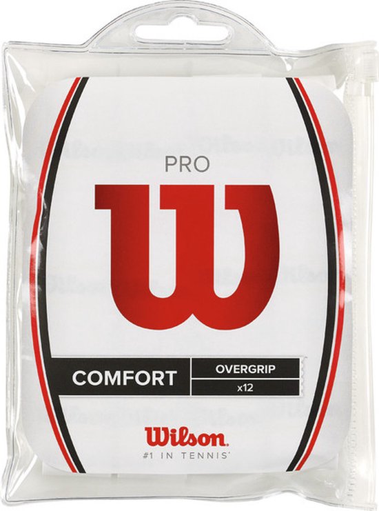 Wilson Pro Overgrip - wit - 12 stuks